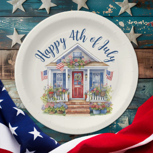 Festive 4th of July Barbecue Picnic Paper Plate