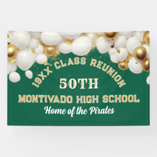 Festive 50th Class Reunion Party banner
