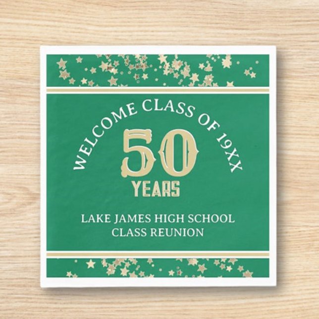 Festive 50th Class Reunion party  Napkin (Creator Uploaded)