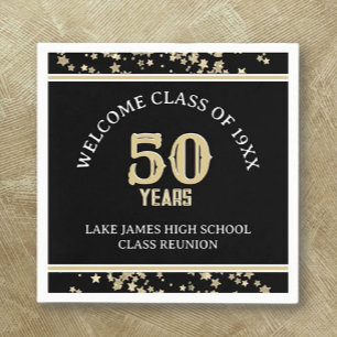 Festive 50th Class Reunion party Napkin