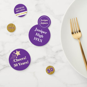 Festive 50th Class Reunion Table Confetti