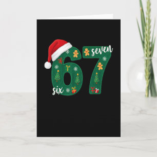 Festive 67 Christmas Sweater Design Santa Hat Ging Card