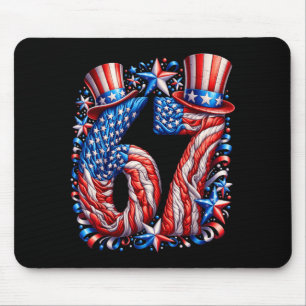 Festive 67 Meme Aamerican Flag Usa Kids Mouse Pad
