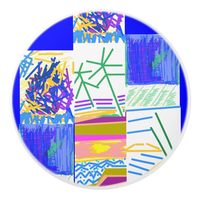 Festive Abstract Ceramic Pull (Front)