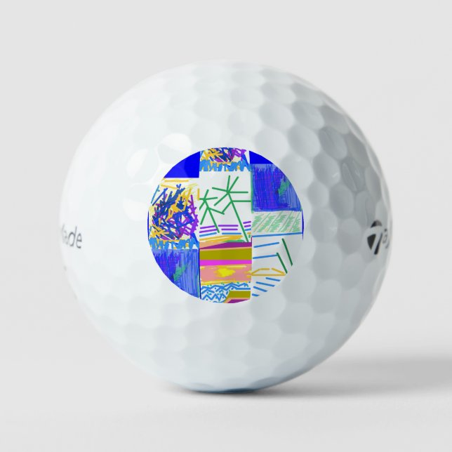 Festive Abstract  Golf Balls (Front)