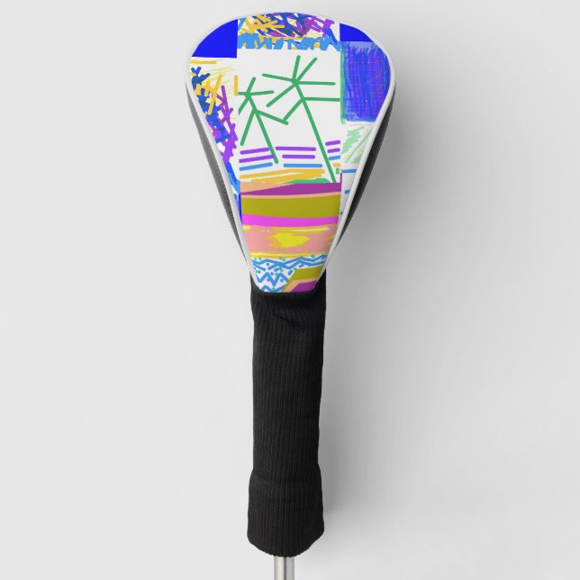 Festive Abstract  Golf Head Cover (Front)