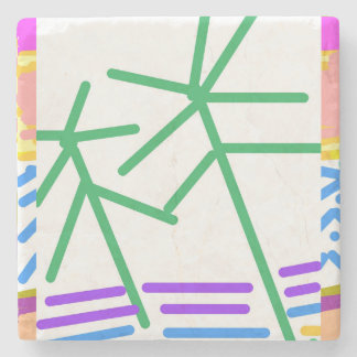 Festive Abstract  Stone Coaster