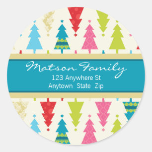 FESTIVE ADDRESS LABELS :: :: patternedxmastree 1P