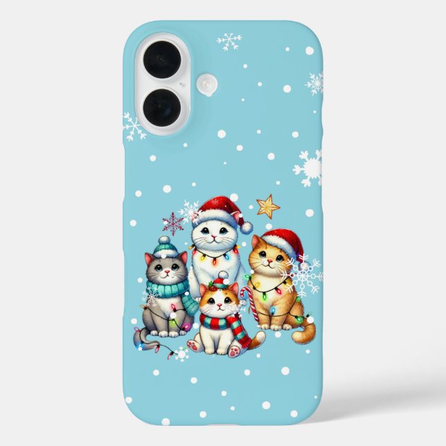 Festive adorable Christmas cats Holiday  Case-Mate iPhone Case (Back)