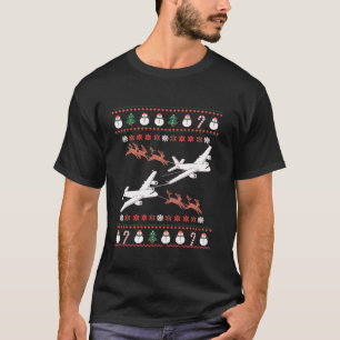 Festive Aeroplane Reindeer Ugly Christmas Sweater 