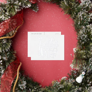 Festive AF Christmas Party Invitation White Gold