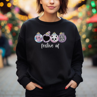 Festive AF Pastel Goth Christmas Sweatshirt