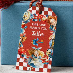 Festive Alice in ONEDERLAND 1st Birthday Tea Party Gift Tags