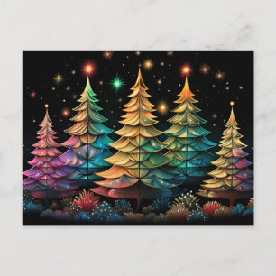 Festive and abstract Christmas Tree Greeting Card