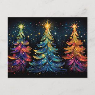 Festive and abstract Christmas Tree Greeting Card