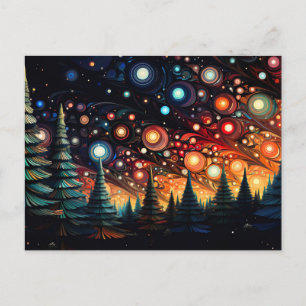 Festive and abstract Christmas Tree Greeting Card