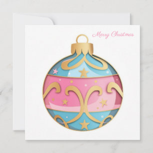 Festive and elegant Christmas Bauble Greeting Card