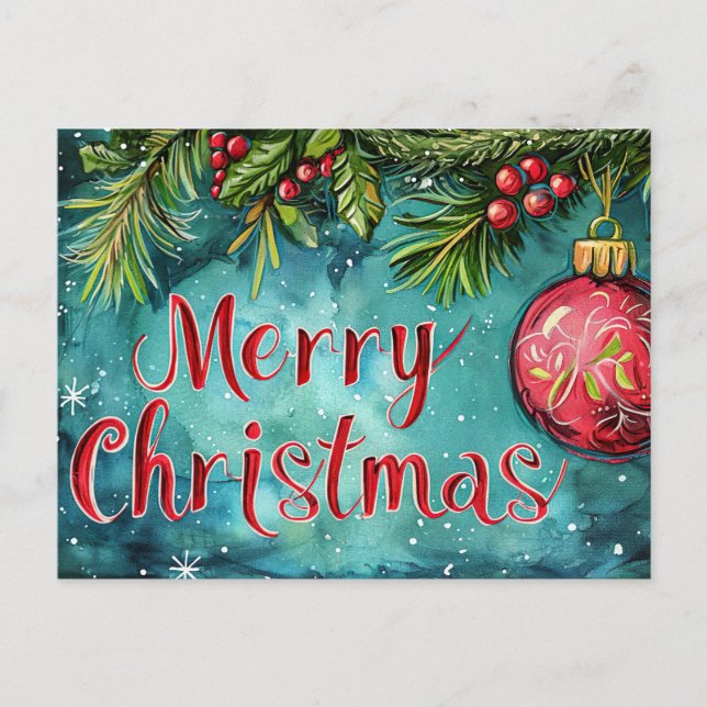 Festive and elegant Christmas Greeting Card (Front)