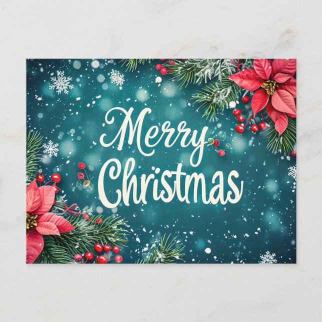 Festive and elegant Christmas Greeting Card (Front)
