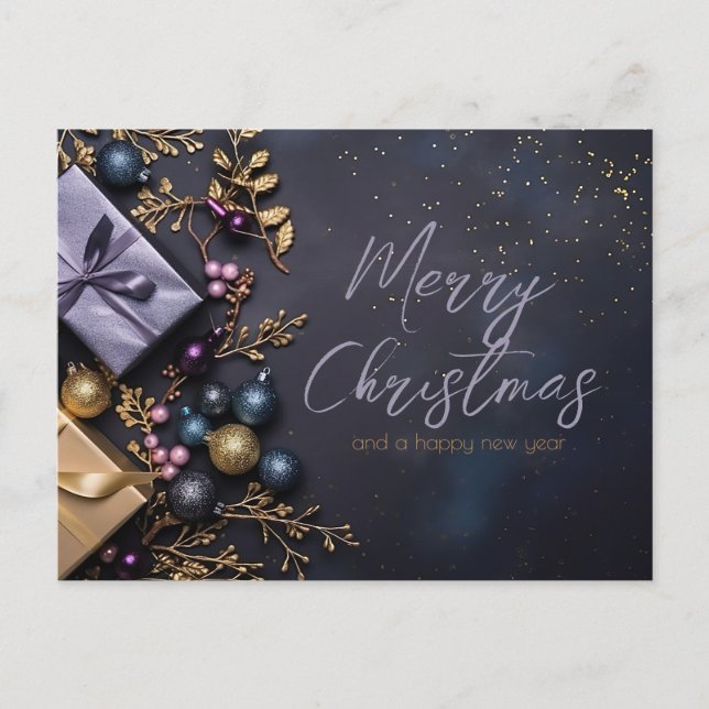 Festive and elegant Christmas Greeting Card (Front)