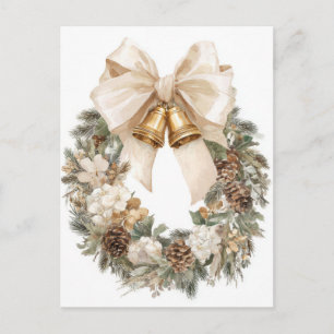 Festive and elegant Christmas Greeting Postcard