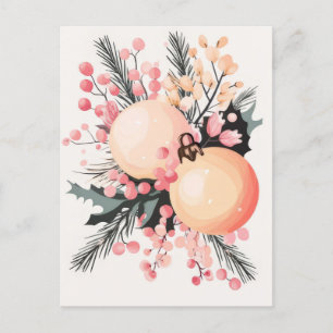 Festive and elegant Christmas Greeting Postcard