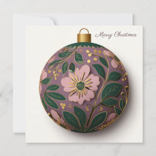 Festive and elegant Christmas Greeting Postcard