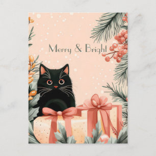 Festive and elegant Christmas Greeting Postcard