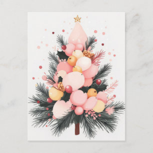 Festive and elegant Christmas Greeting Postcard