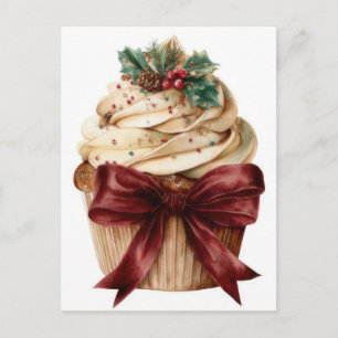 Festive and elegant Christmas Greeting Postcard