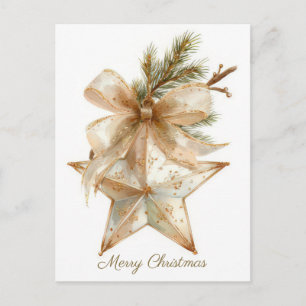 Festive and elegant Christmas Greeting Postcard