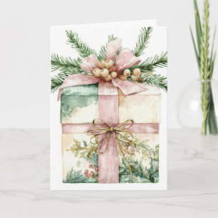 Festive and elegant Christmas Greeting Postcard