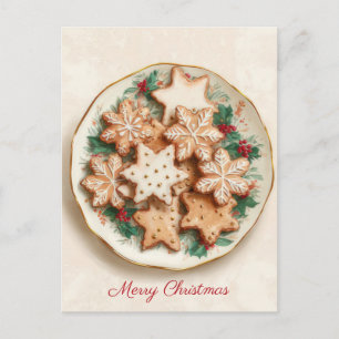 Festive and elegant Christmas Greeting Postcard