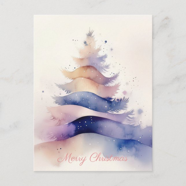 Festive and elegant Christmas Greeting Postcard (Front)
