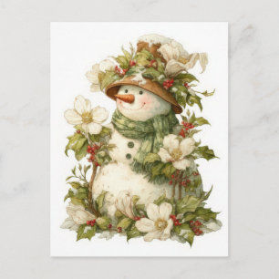 Festive and elegant Christmas Greeting Postcard