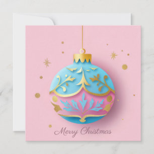 Festive and elegant Christmas Greeting Postcard