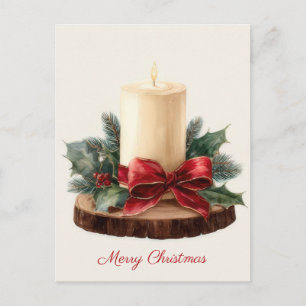 Festive and elegant Christmas Greeting Postcard