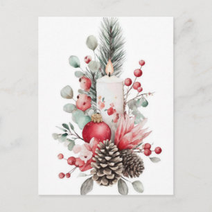 Festive and elegant Christmas Greeting Postcard