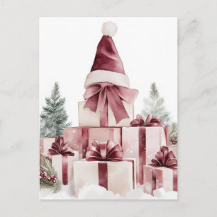 Festive and elegant Christmas Greeting Postcard