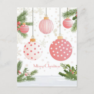 Festive and elegant Christmas Greeting Postcard