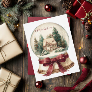 Festive and elegant Christmas Greeting Postcard