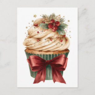Festive and elegant Christmas Greeting Postcard