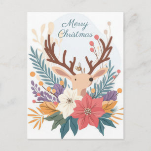 Festive and elegant Christmas Greeting Postcard