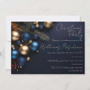 Festive and elegant Christmas Party Invitation