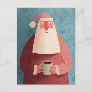 Festive and elegant Christmas Santa Greeting Postcard