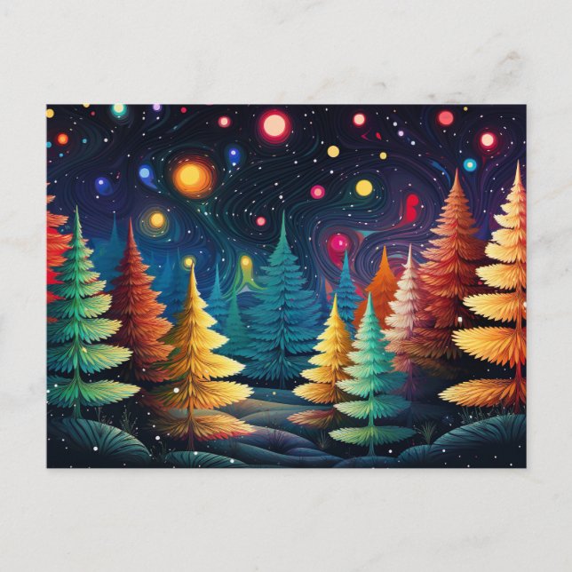 Festive and elegant Christmas Tree Greeting Card (Front)