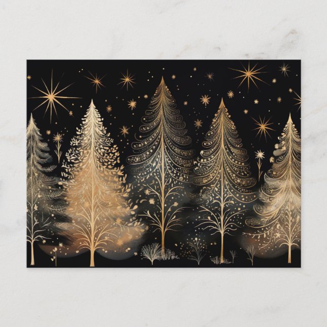 Festive and elegant Christmas Tree Greeting Card (Front)