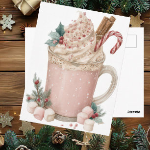 Festive and elegant Pastel Christmas Mug Postcard