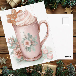 Festive and elegant Pastel Christmas Mug Postcard