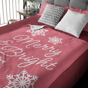 Festive And Elegant Seasons Greetings Fleece Blanket